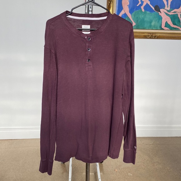 Rag & Bone | Standard Issue Maroon Long Sleeve - Picture 1 of 9